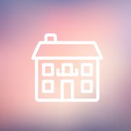 Real estate house thin line icon N2