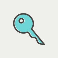 Key thin line icon N3