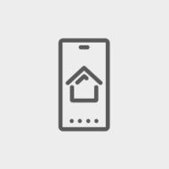 Real estate business card thin line icon