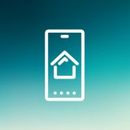 Real estate business card thin line icon N2