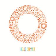 Summer wreath background