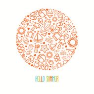 Summer circle shaped background
