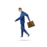 Abstract business man vector illustration