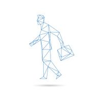 Abstract business man vector illustration N2