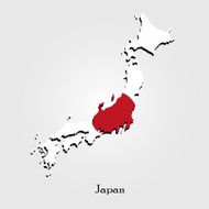 Map of Japan for your design N2