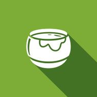 Honey pot icon Vector illustration