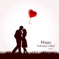 Couple and red balloon N2