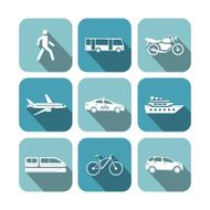 Transportation icons set N5