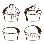 Silhouette cupcakes