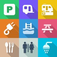 flat camping iconset 1