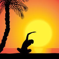Vector silhouette of woman N134