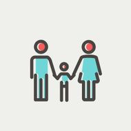 Family thin line icon