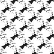 Seamless diagonal pattern with black tree silhouette