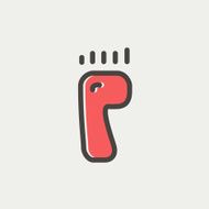 Foot thin line icon N2