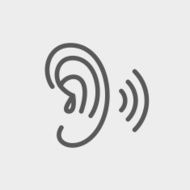 Ear thin line icon N2