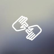 Two hands thin line icon N3