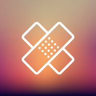 Adhesive bandage thin line icon N3