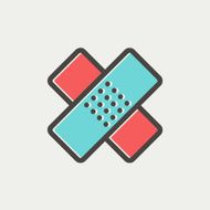 Adhesive bandage thin line icon N4