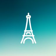 Paris tower thin line icon N2