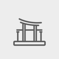 Famous gate thin line icon N2