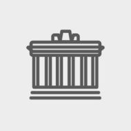National library thin line icon N2