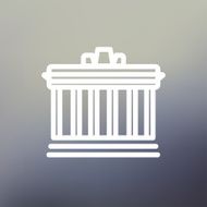 National library thin line icon N3