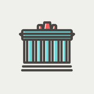 National library thin line icon N4
