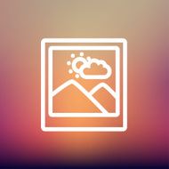 Picture with frame thin line icon N2
