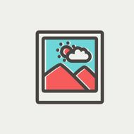 Picture with frame thin line icon N3