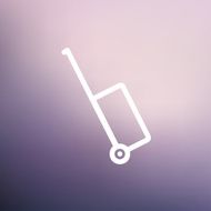Luggage carrier thin line icon N2
