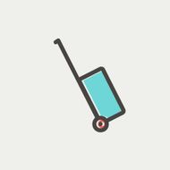 Luggage carrier thin line icon N3