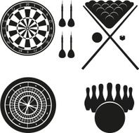 icon of games for leisure black silhouette vector illustration