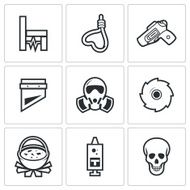 Execution icons Vector Illustration