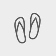 Beach slippers thin line icon N2