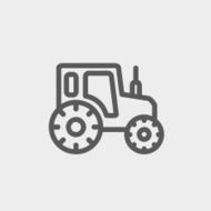 Offroad car thin line icon