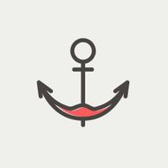 Anchor thin line icon N2