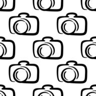 Outline camera seamless pattern background