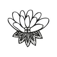 Amazing fantasy flower in tattoo style N2