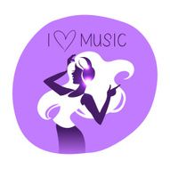 Dance girl silhouette
