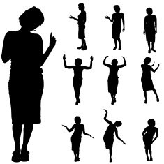Silhouette of Woman N37