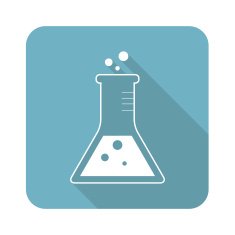 Square conical flask icon