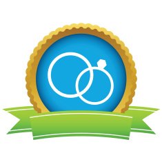 Gold wedding rings logo