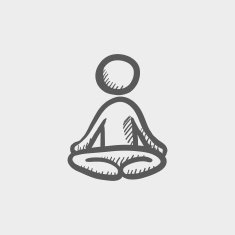 Yoga exercise sketch icon