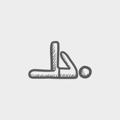 Man in fitness and exercise sketch icon