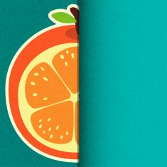 Card with orange on grunge background and space for text