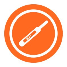 Thermometer with indication
