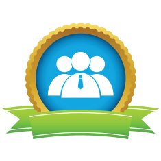 Gold leader of the team logo