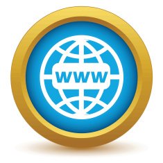 Gold www world icon
