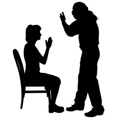 Vector silhouette of couple N200