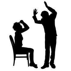 Vector silhouette of couple N205
